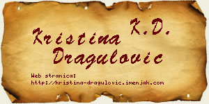 Kristina Dragulović vizit kartica